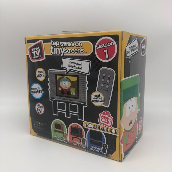 Basic Fun! Tiny TV Classics Real-Working Tiny TV with Remote, South Park Edition - Picture 2 of 3